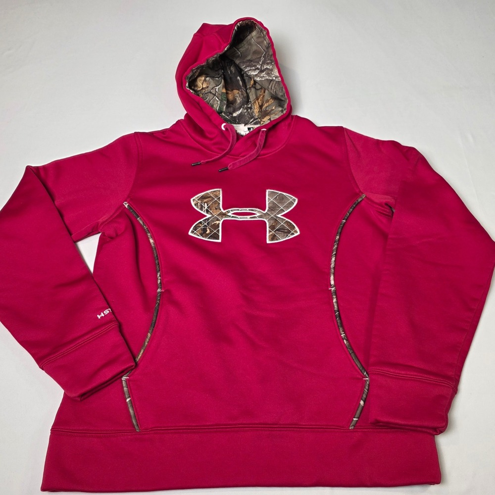 Under Armour Pullover‎ Hoodie Womens Medium Realtree Camo Storm1 ColdGear